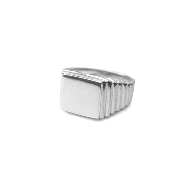 Silver Pyramid Signet Ring sold by RG
