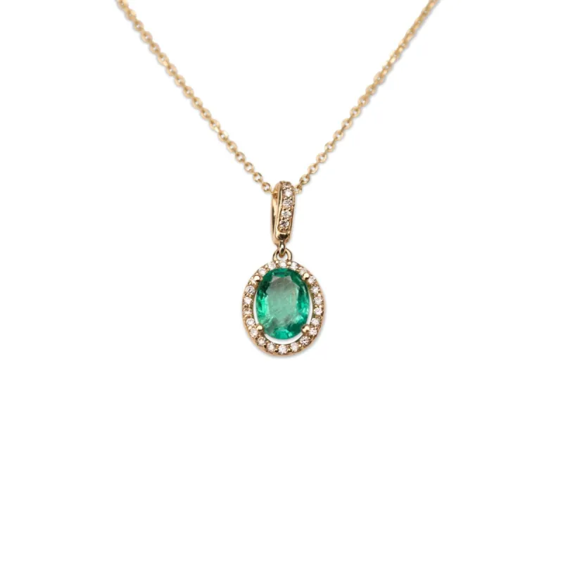 14k Oval Emerald Necklace sold by RG