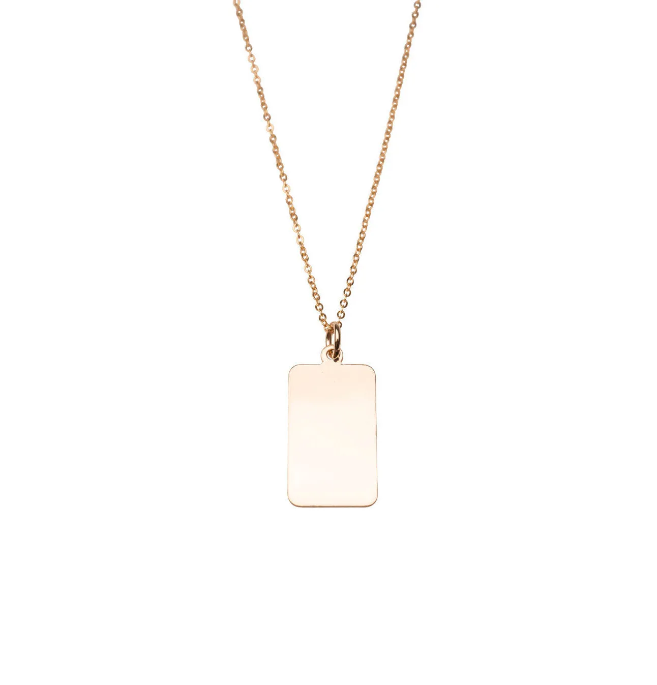 Gold Filled Initial Rectangle Necklace sold by RG product image thumbnail 4