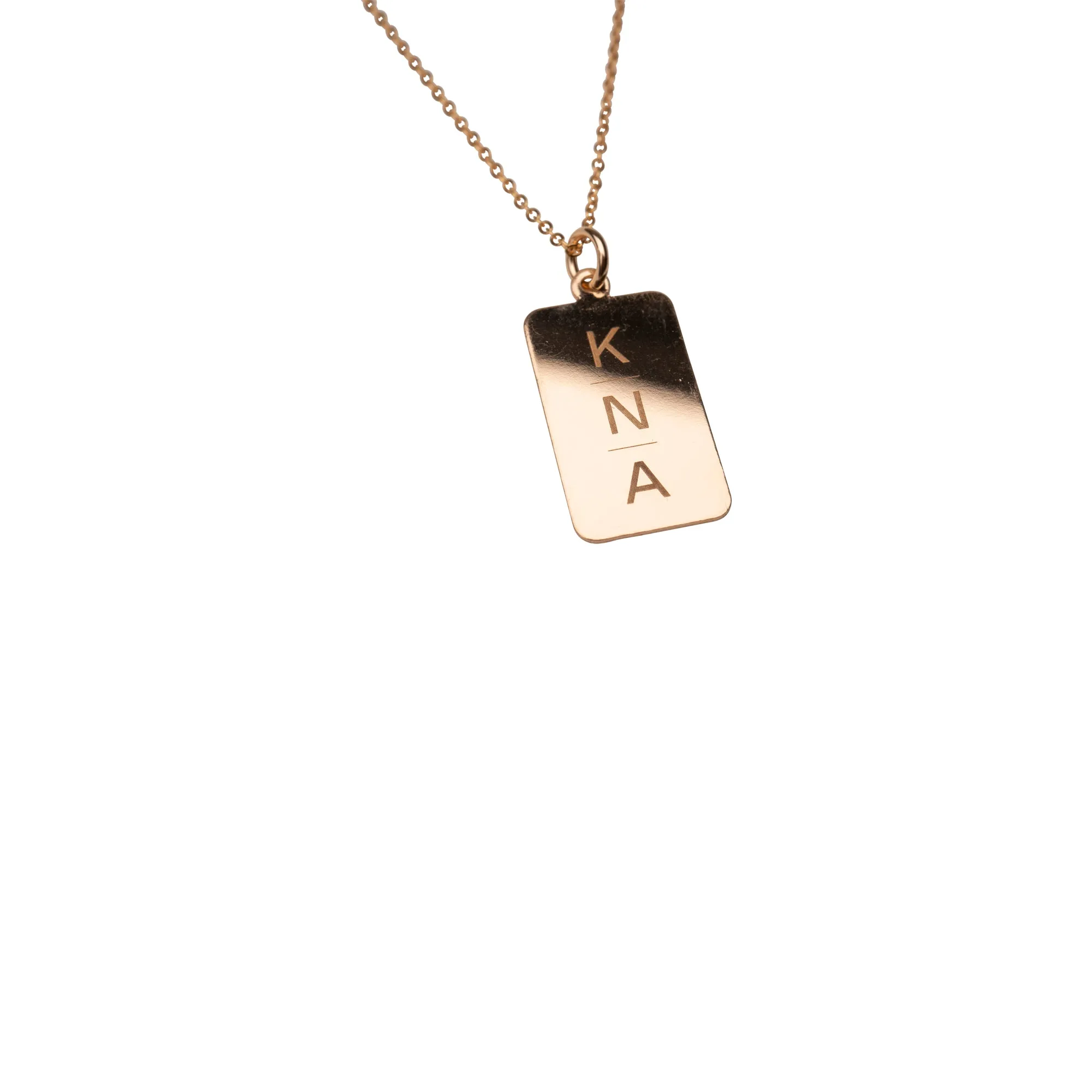 Gold Filled Initial Rectangle Necklace sold by RG product image thumbnail 5