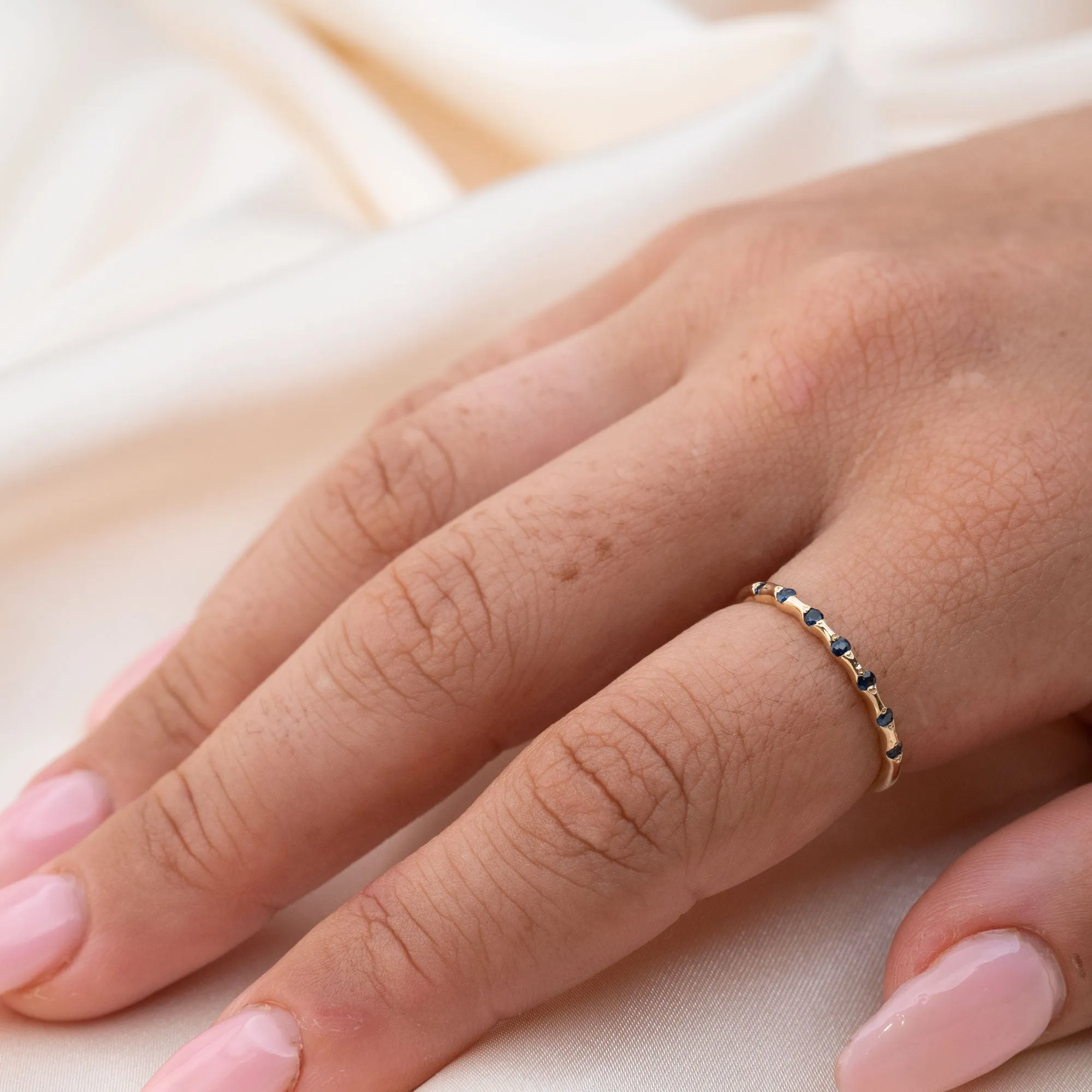 14k Blue Sapphire Stacker sold by RG product image thumbnail 2