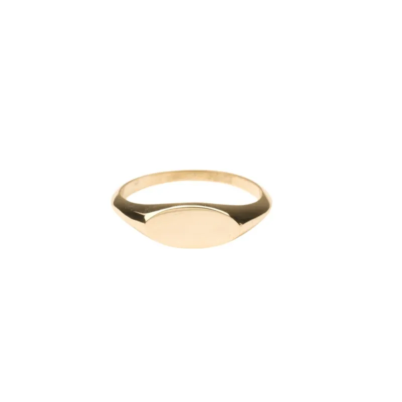 14k Gold Oval Signet Ring sold by RG