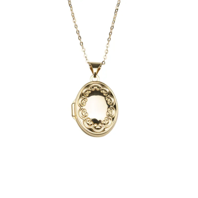 14k Vintage Locket Necklace sold by RG