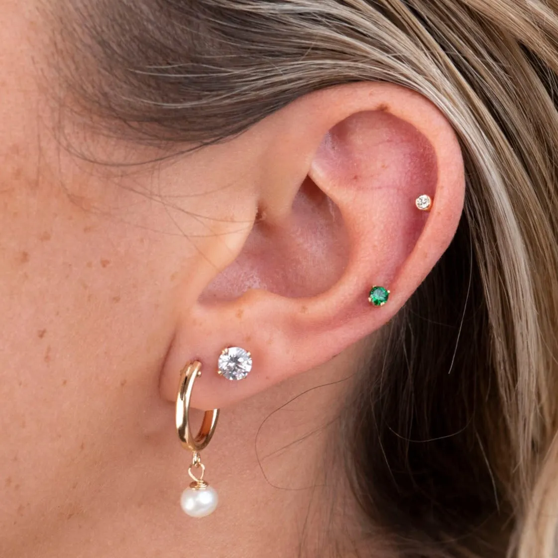 Gold Filled Pearl Clasp Hoops sold by RG product image thumbnail 2