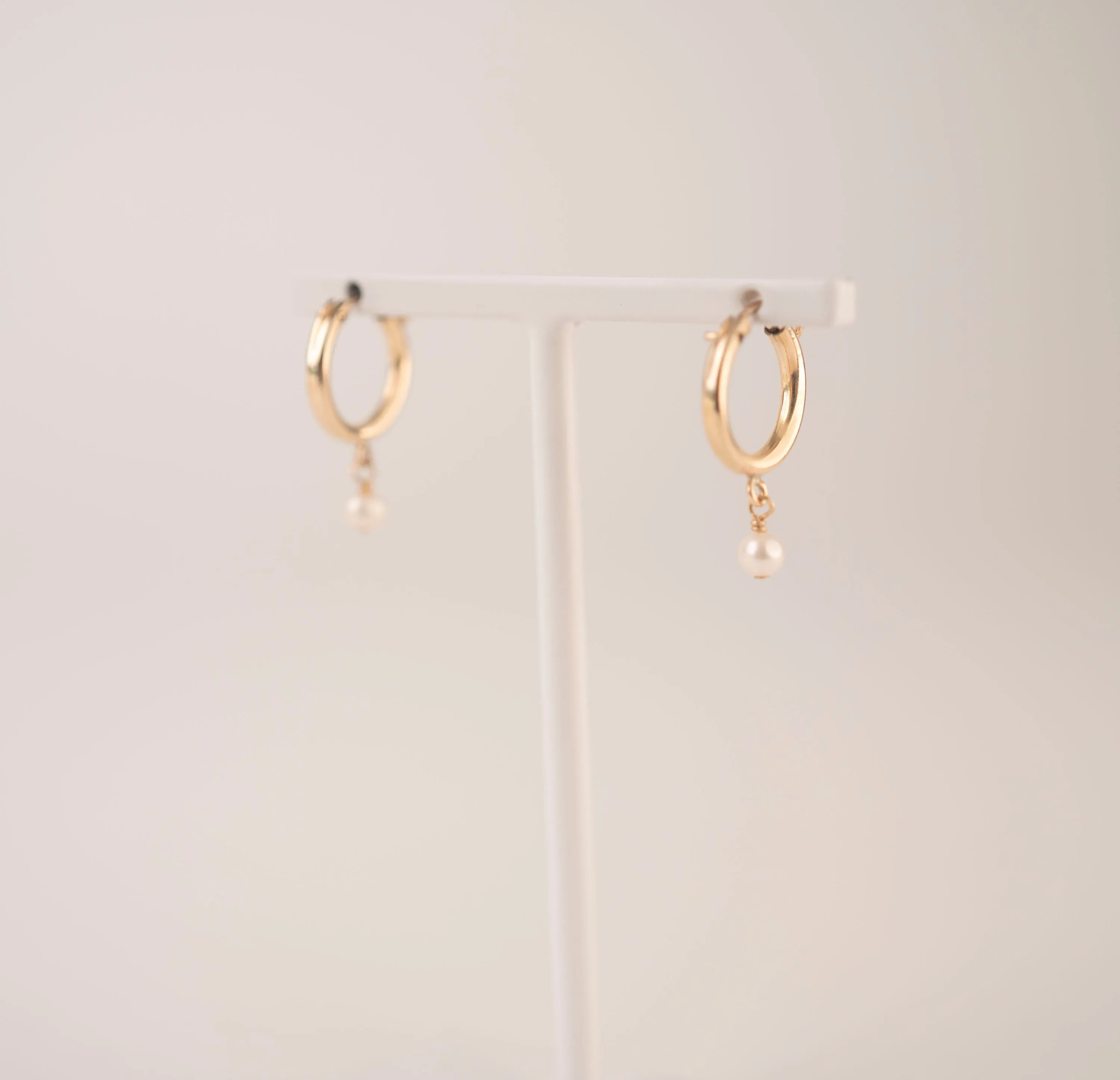 Gold Filled Pearl Clasp Hoops sold by RG product image thumbnail 4