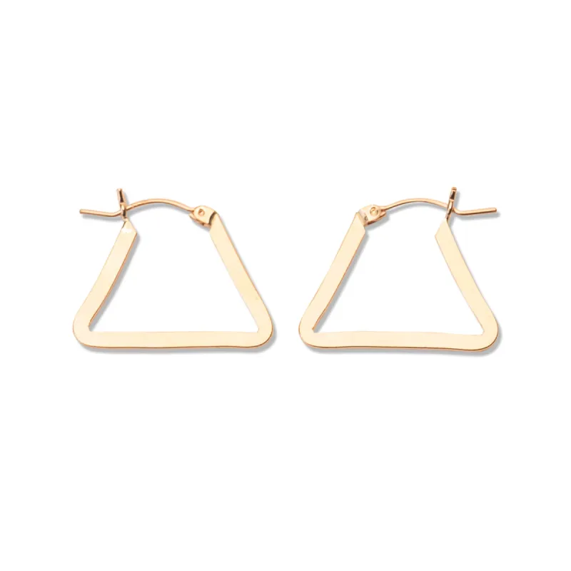 Gold Filled Flat Triangle Hoops sold by RG