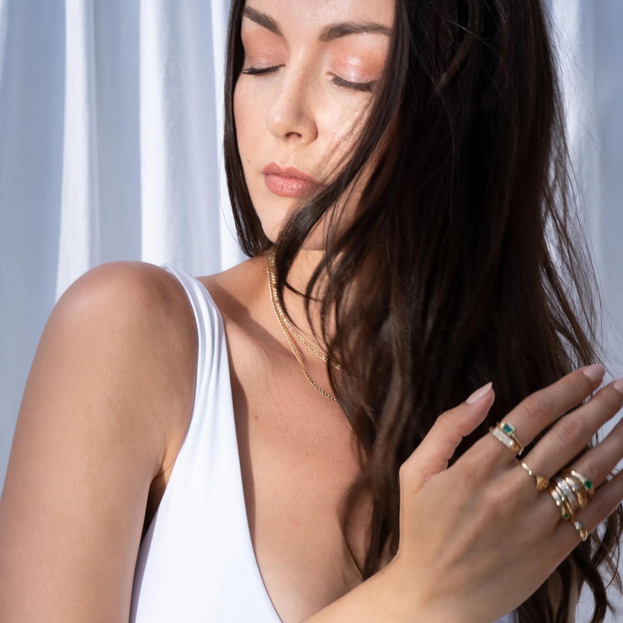 14k Gold Figaro Necklace sold by RG product image thumbnail 2