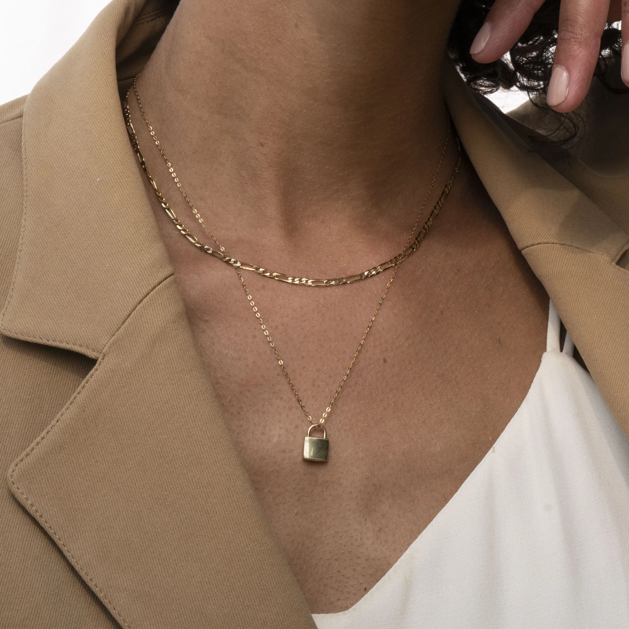 14k Gold Figaro Necklace sold by RG product image thumbnail 4