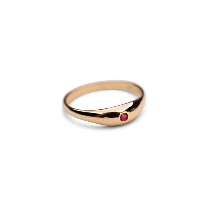 14k Little Ruby Dome Ring sold by RG