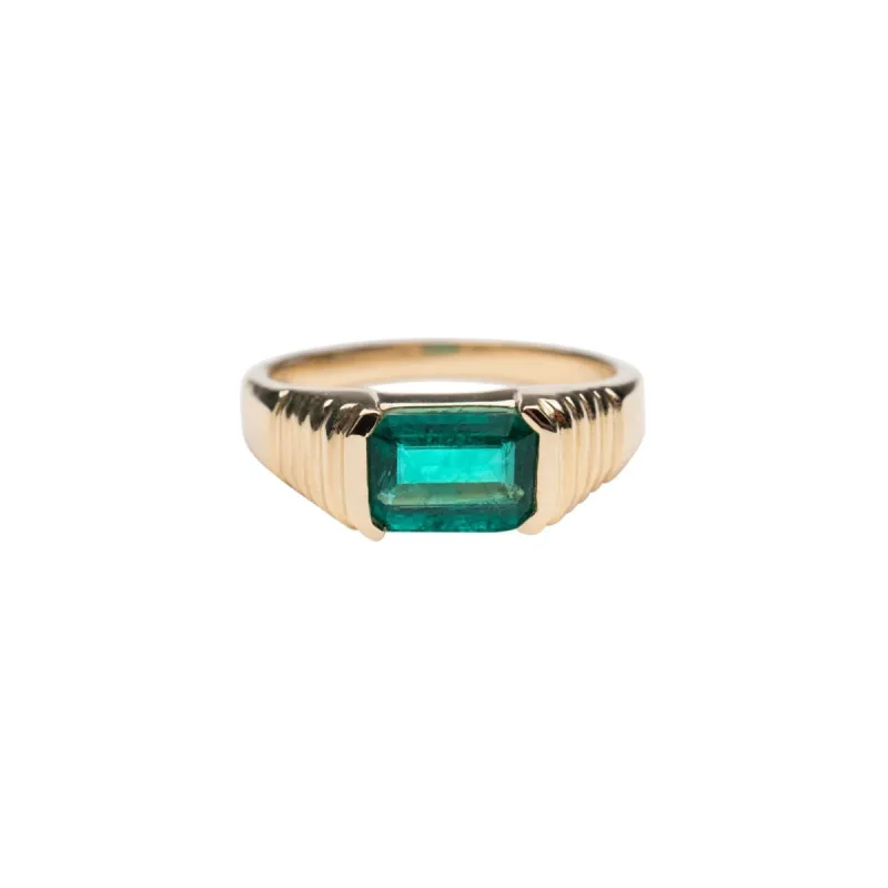 14k Emerald Pyramid Ring sold by RG