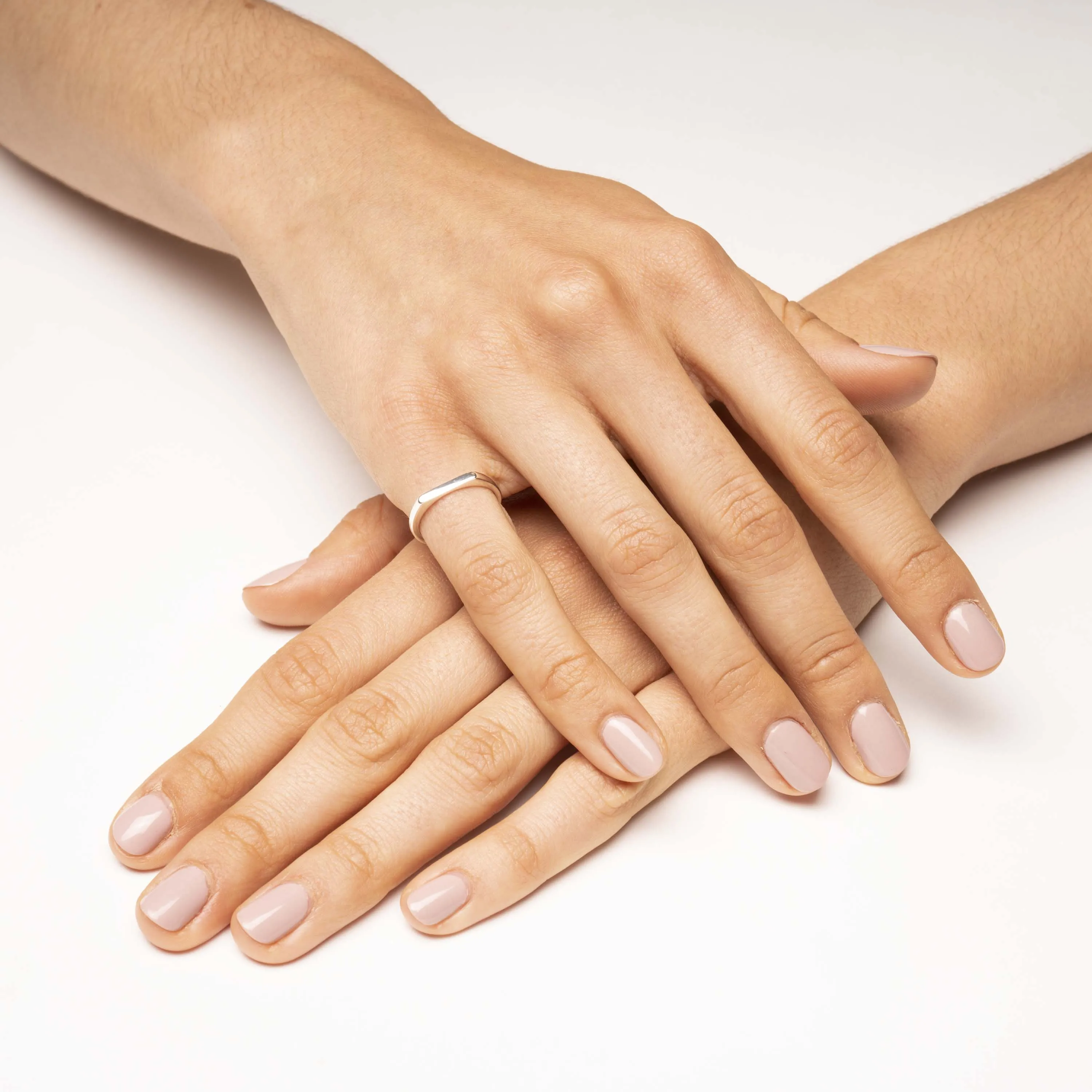 Silver Thin Signet Ring sold by RG product image thumbnail 2