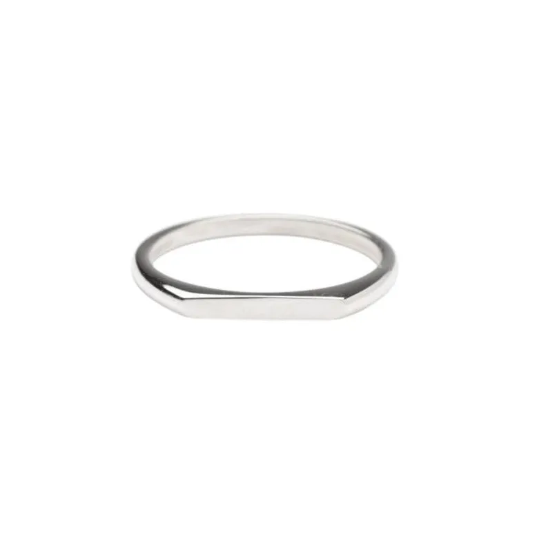 Silver Thin Signet Ring sold by RG