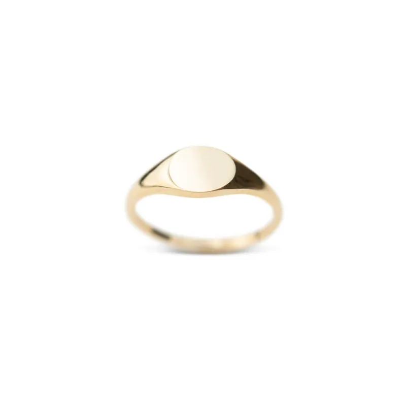 14k Gold Petite Signet Ring sold by RG