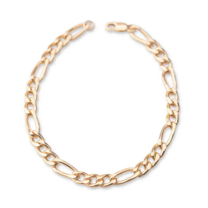 Gold Filled Thick Figaro Bracelet sold by RG