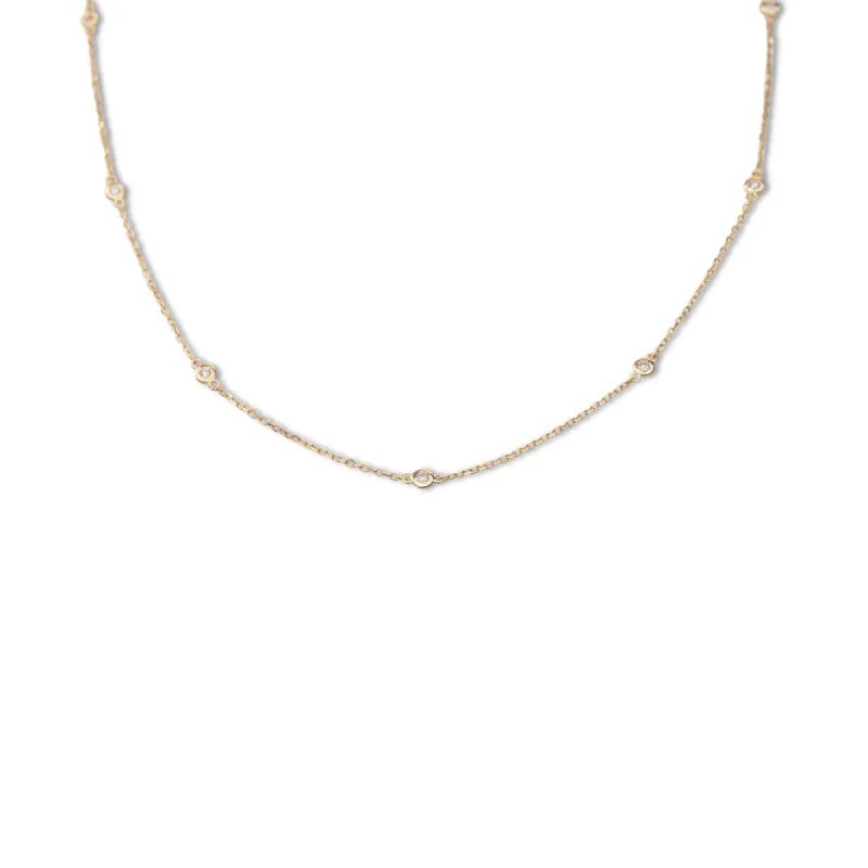 14k Diamond Yard Necklace .33 CTW sold by RG