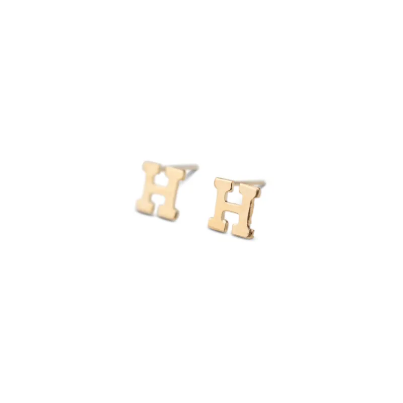 14k Gold Alphabet Studs sold by RG