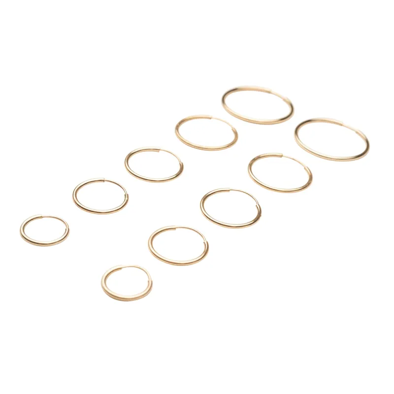 Gold Filled Endless Hoops sold by RG