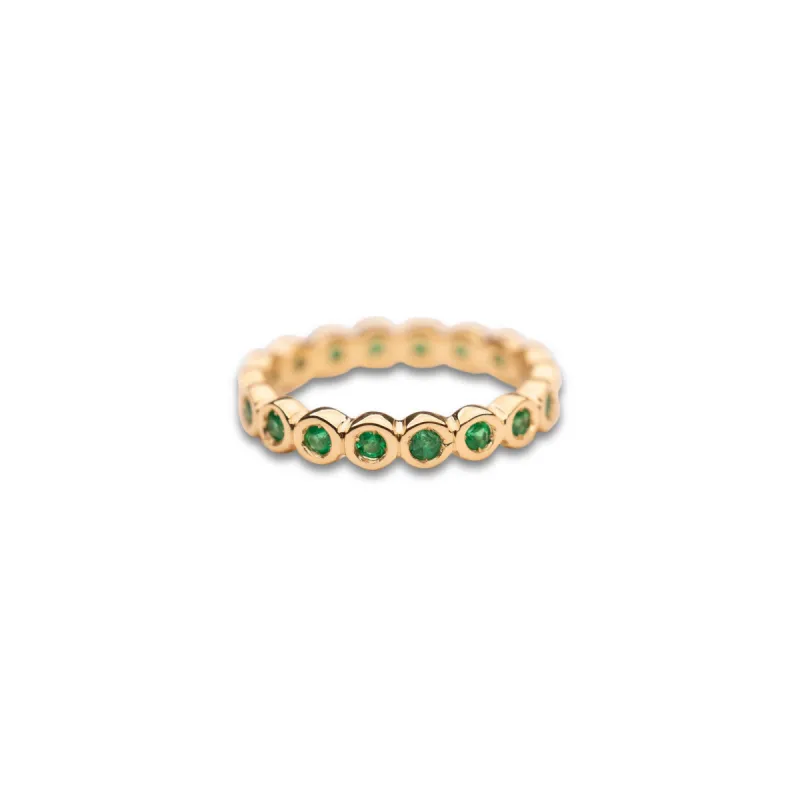 14k Emerald Eternity Band sold by RG
