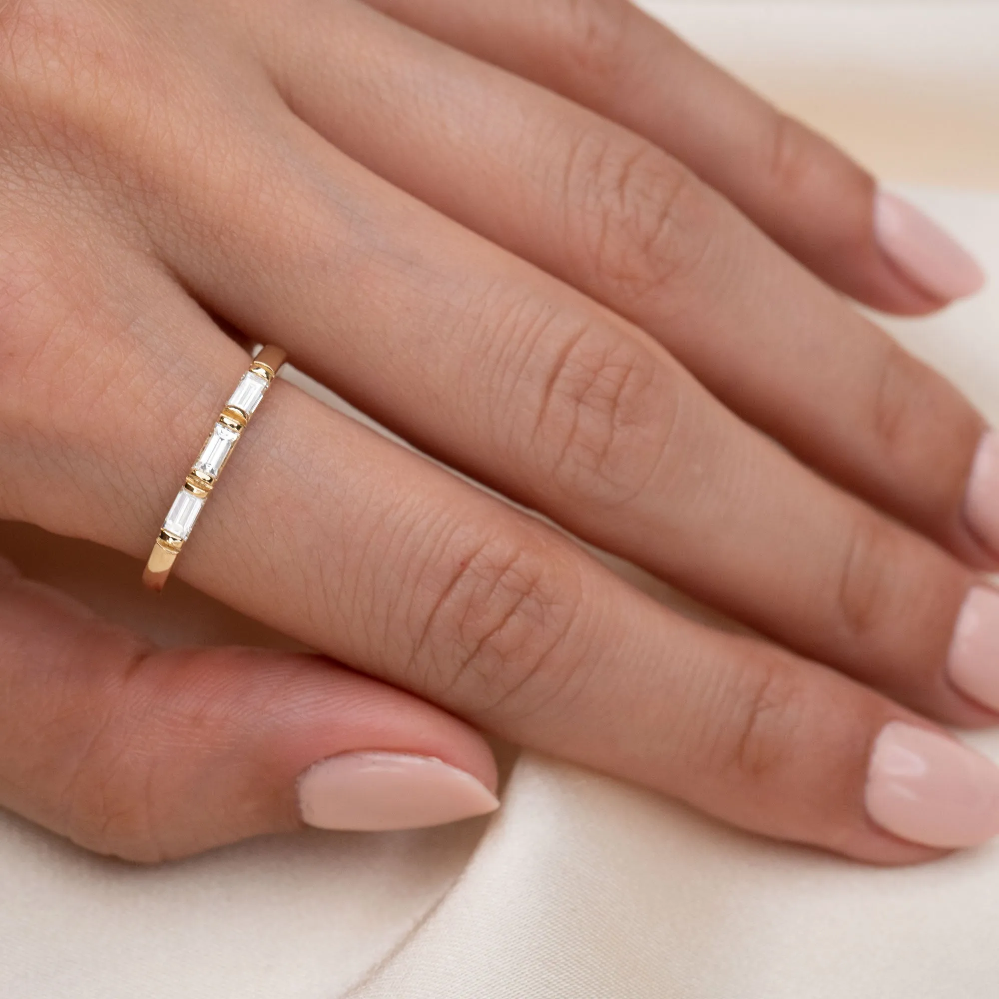 14k Triple Baguette Ring sold by RG product image thumbnail 2