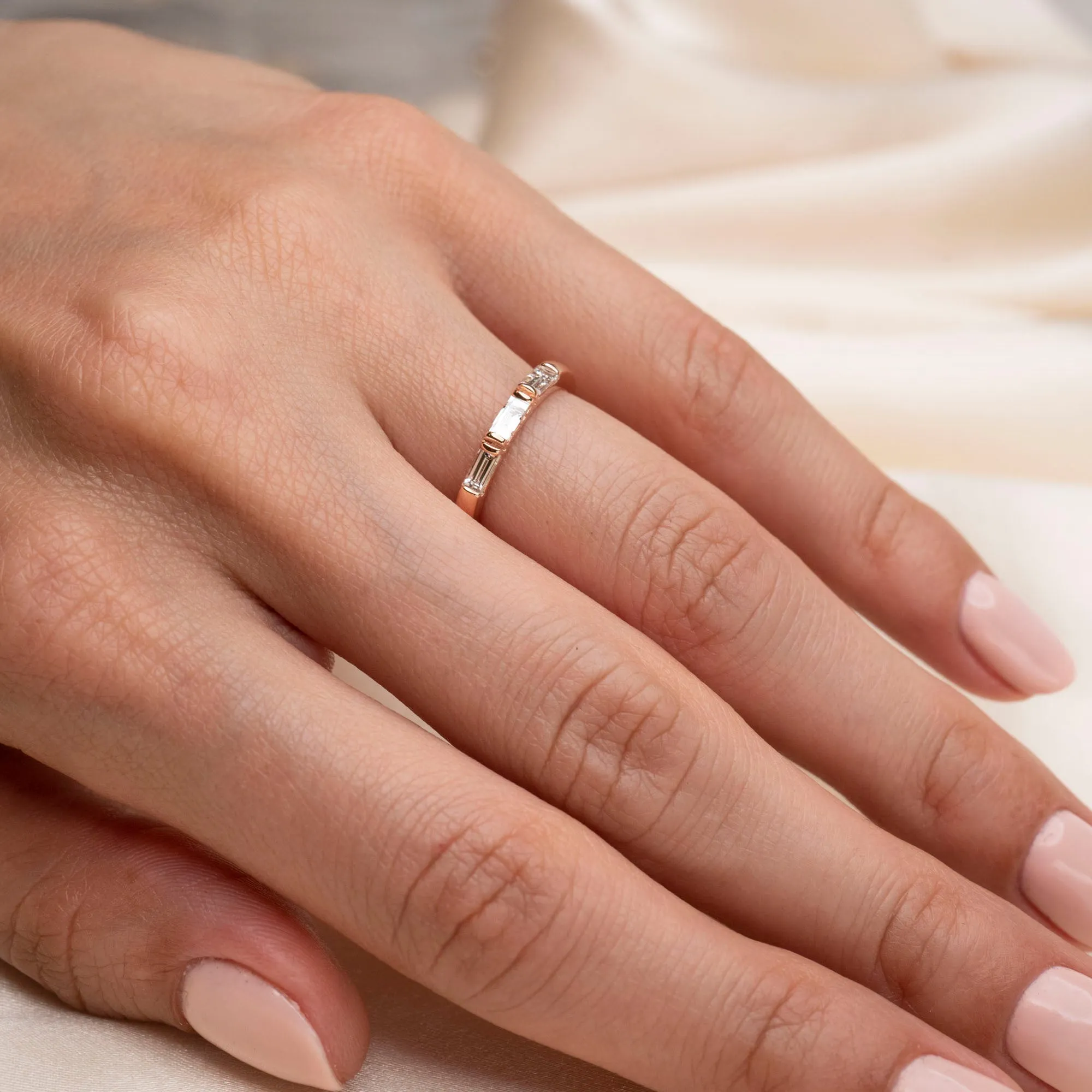 14k Triple Baguette Ring sold by RG product image thumbnail 5