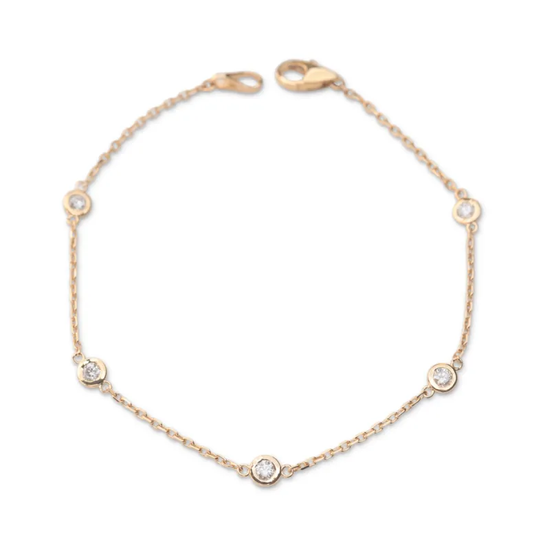 14k Diamond Yard Bracelet .31 CTW sold by RG