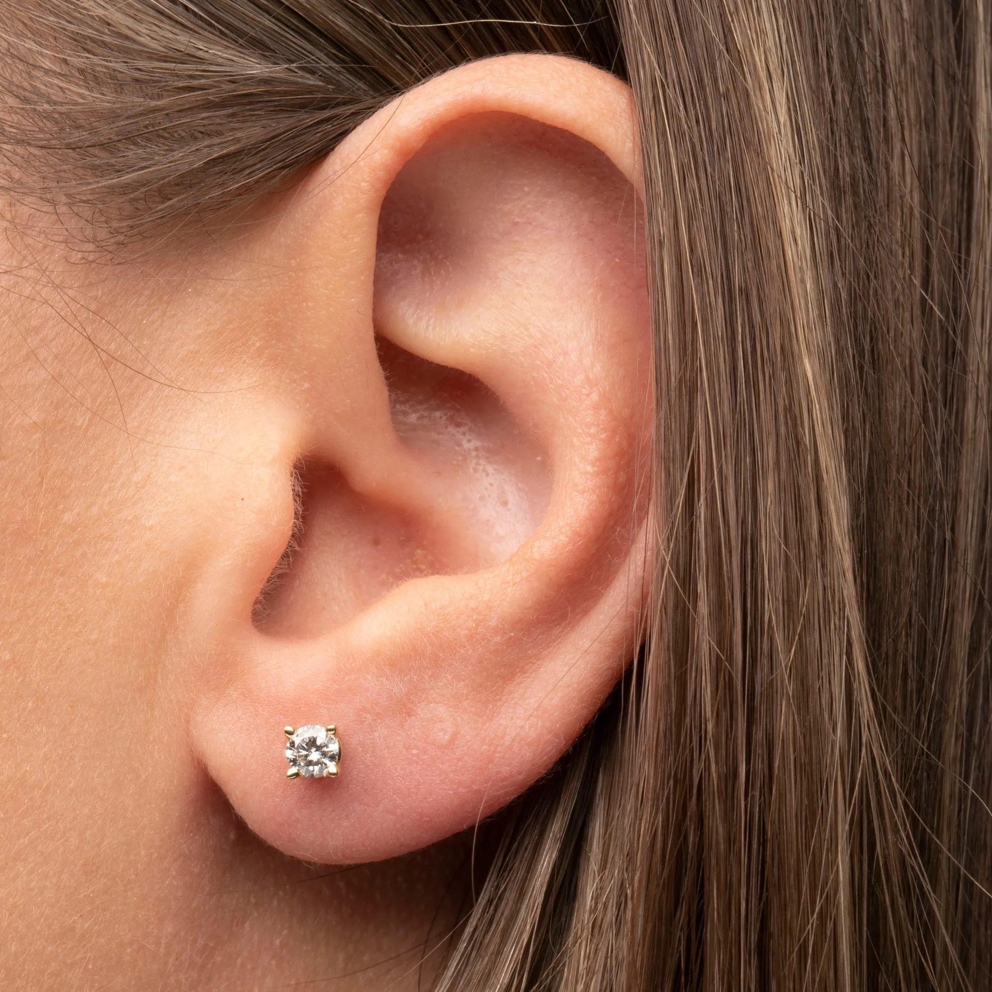 14k Round Diamond Studs sold by RG product image thumbnail 4