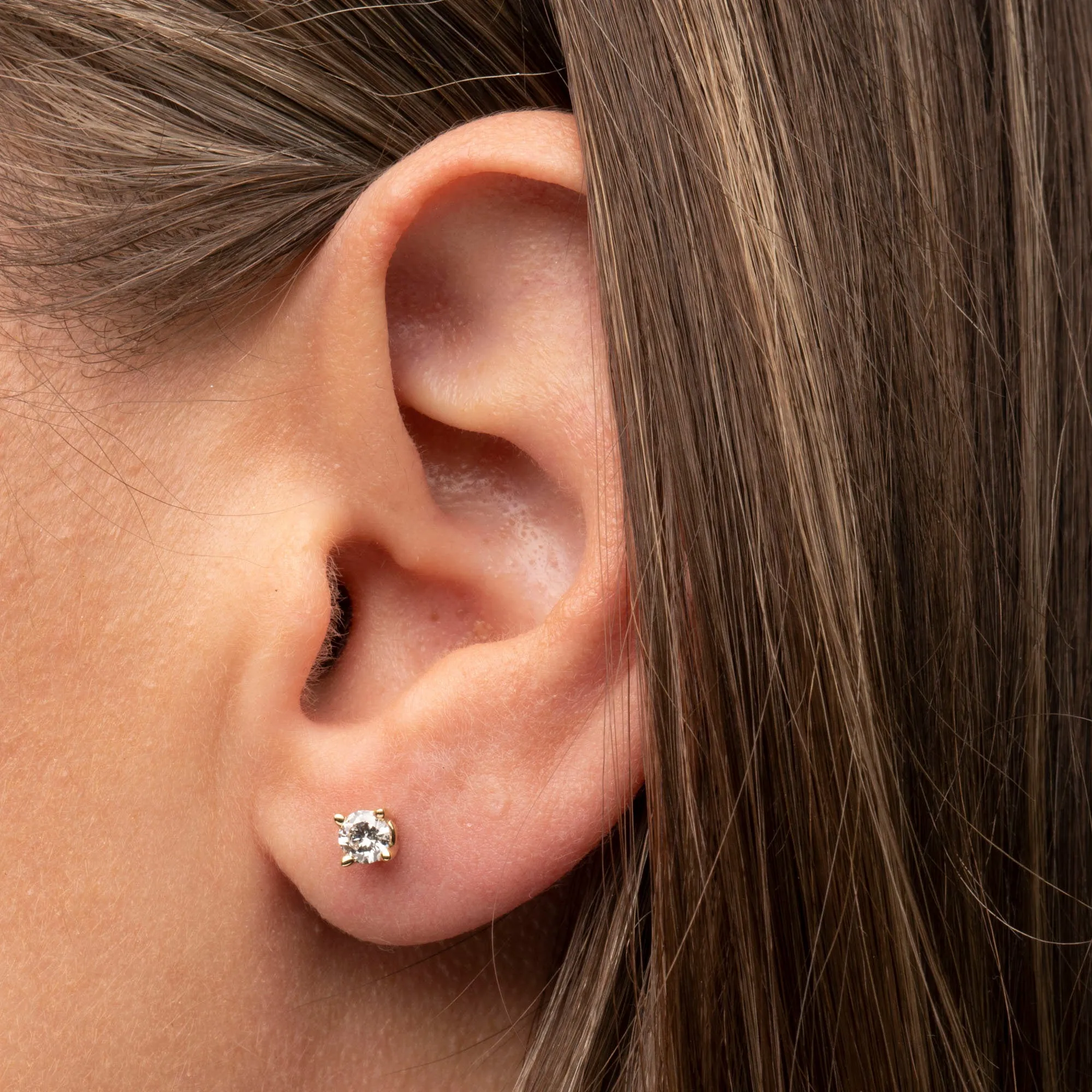 14k Round Diamond Studs sold by RG product image thumbnail 2
