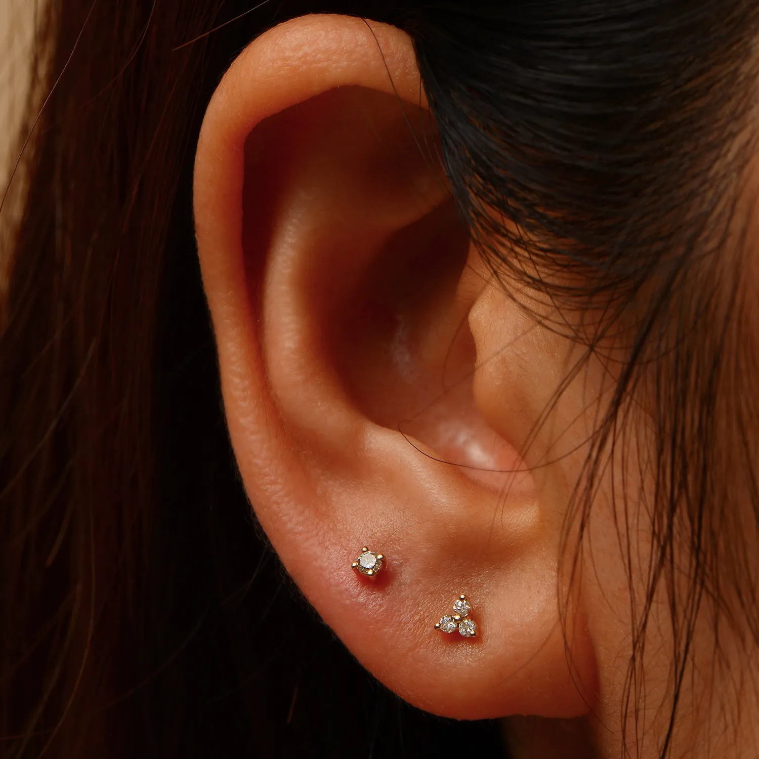 14k Cluster Flatback Studs sold by RG product image thumbnail 2