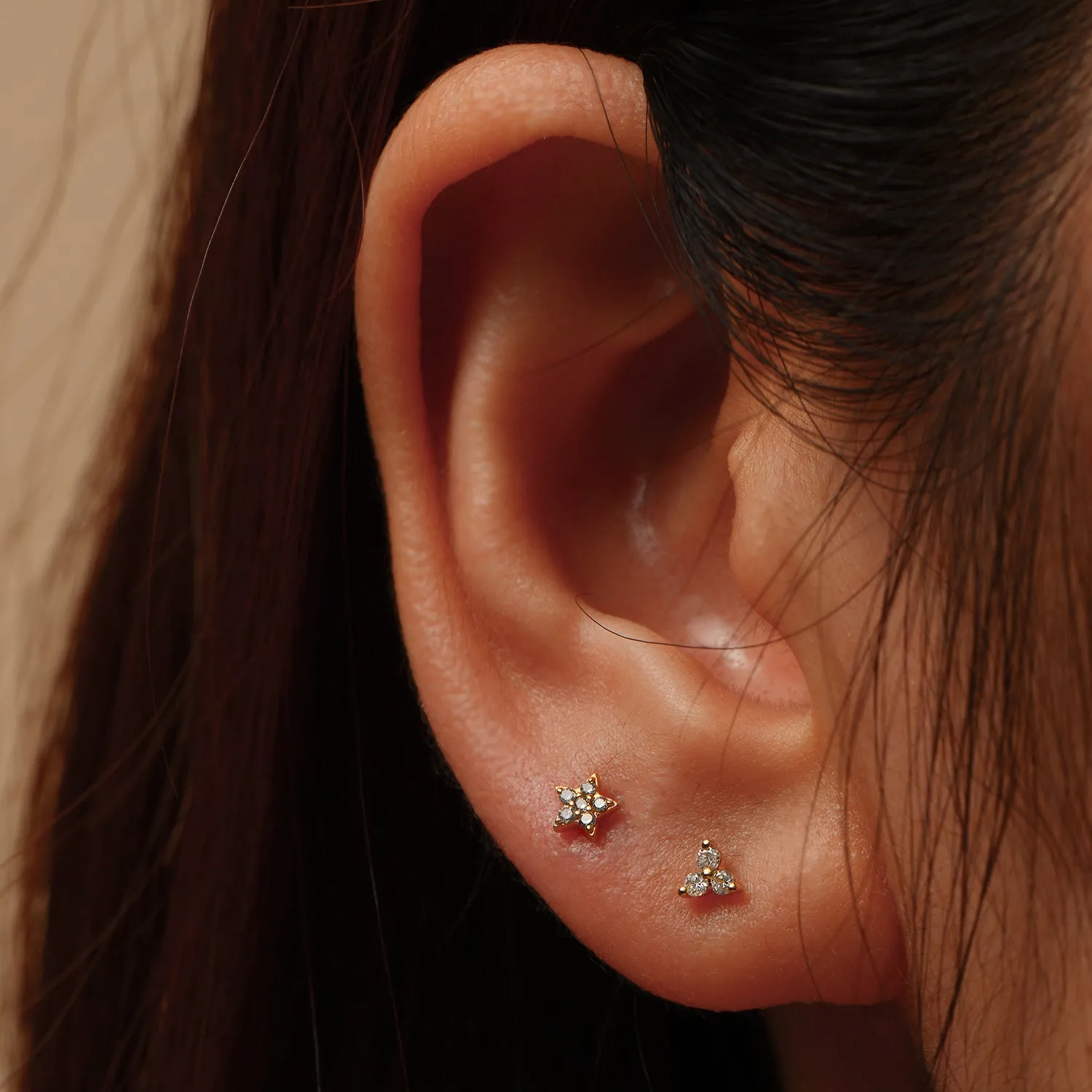 14k Cluster Flatback Studs sold by RG product image thumbnail 4