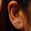 14k Little Diamond Flatback Studs sold by RG