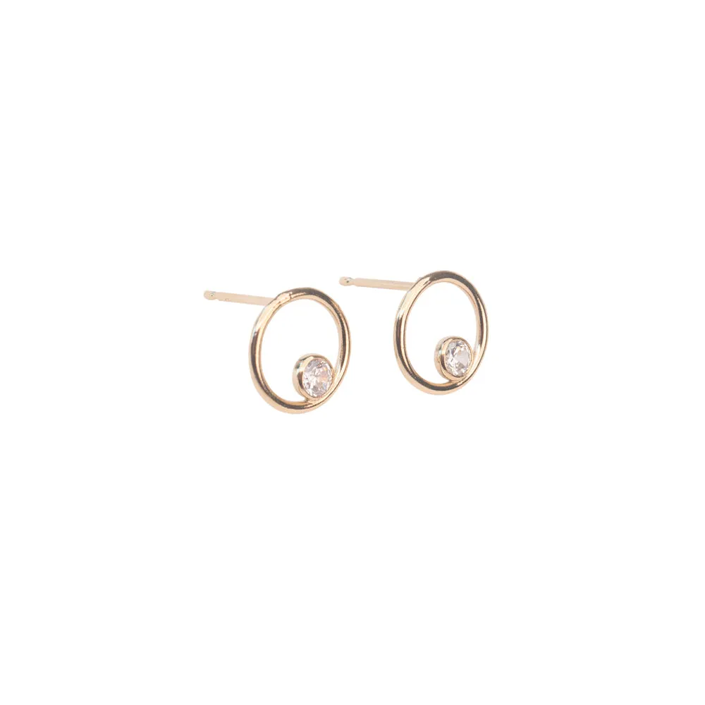 Gold Filled Circle Crystal Studs sold by RG product image thumbnail 5