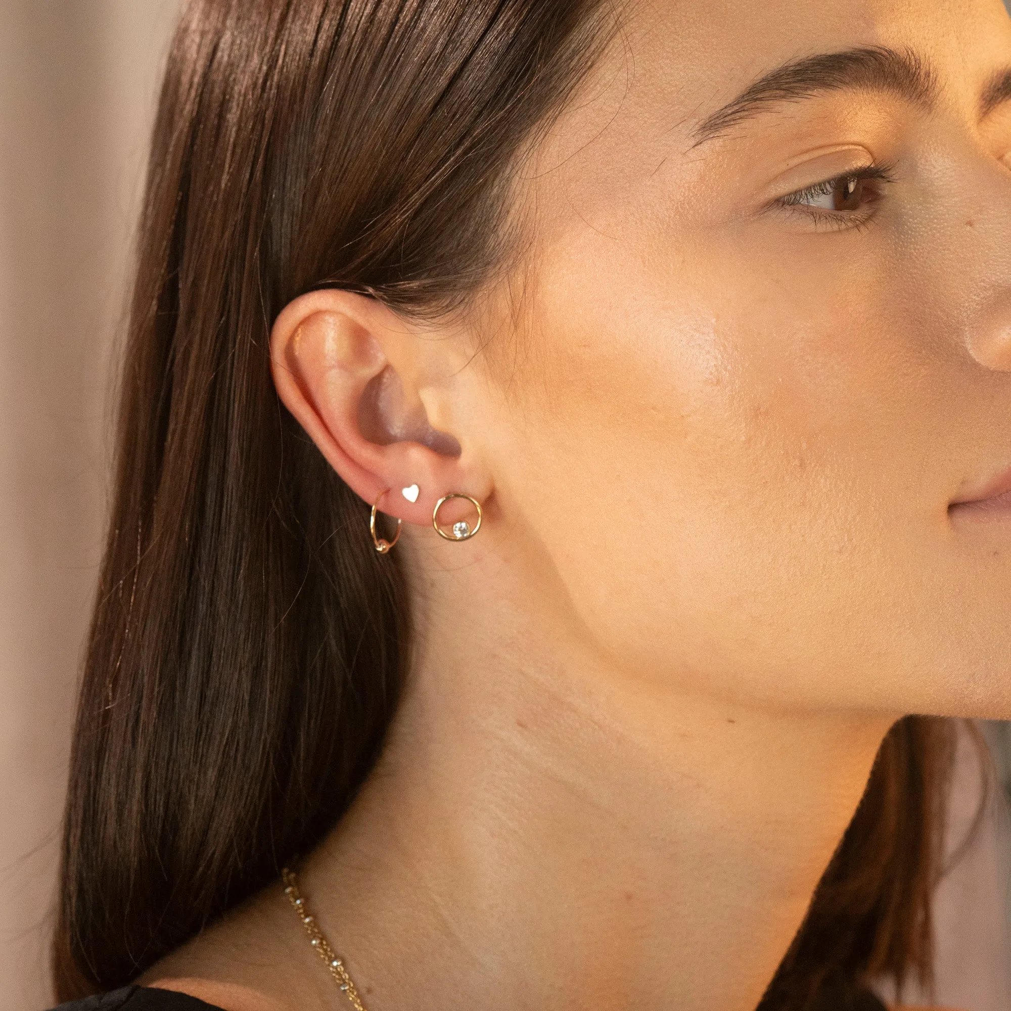 Gold Filled Circle Crystal Studs sold by RG product image thumbnail 4