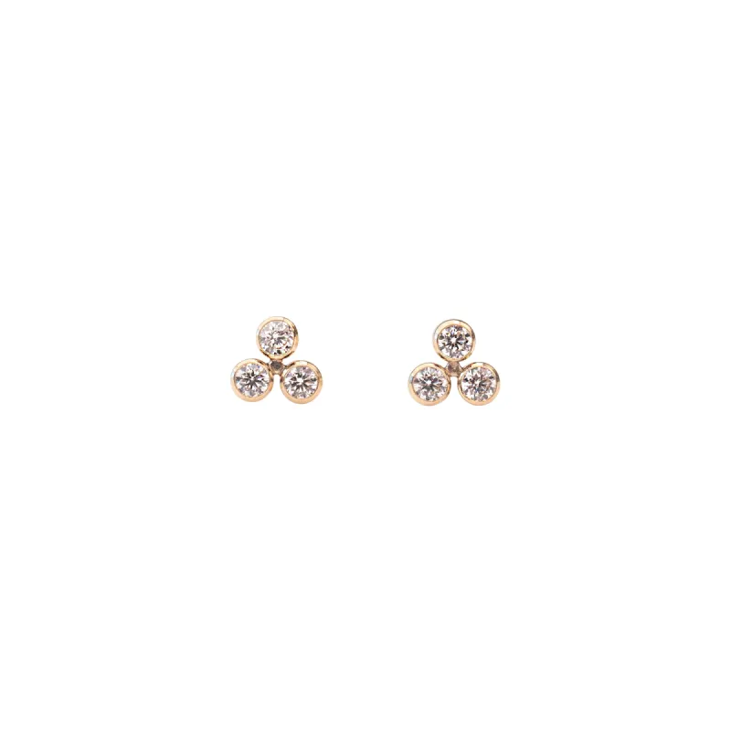 Gold Filled Tri-Crystal Studs sold by RG