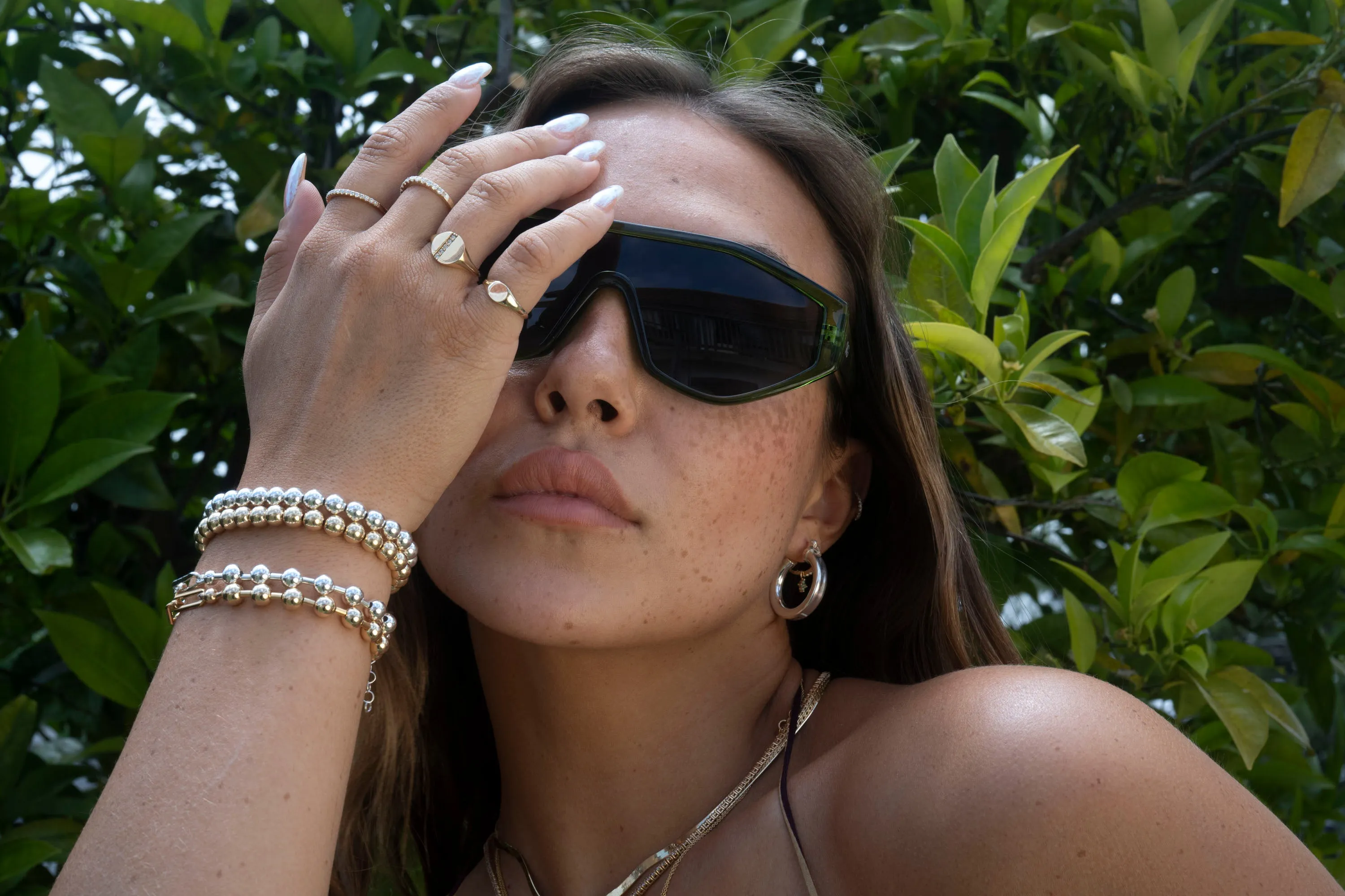 Silver Beaded Paperclip Bracelet sold by RG product image thumbnail 2