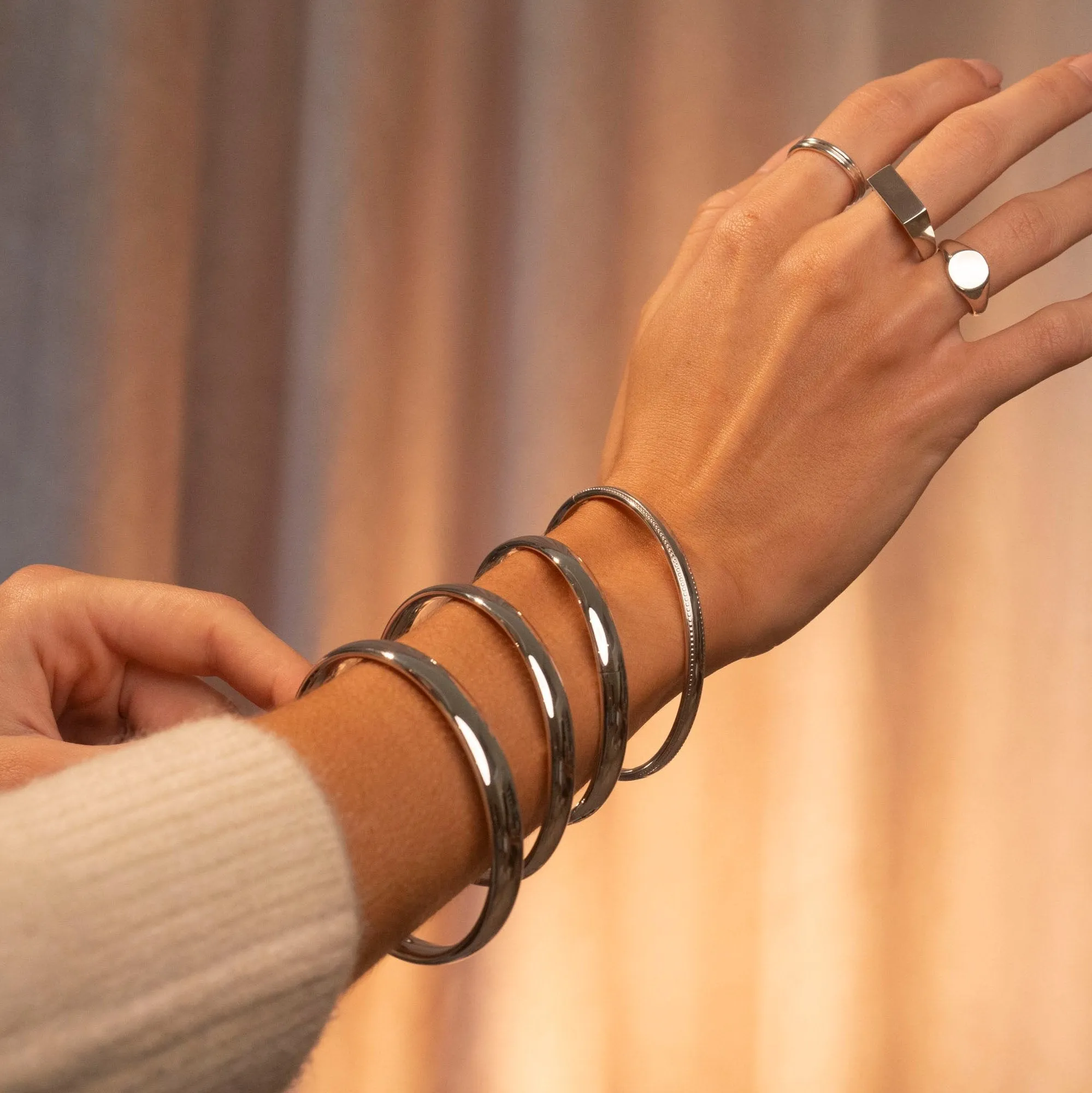 Silver Juliet Bangle | 8mm sold by RG product image thumbnail 4