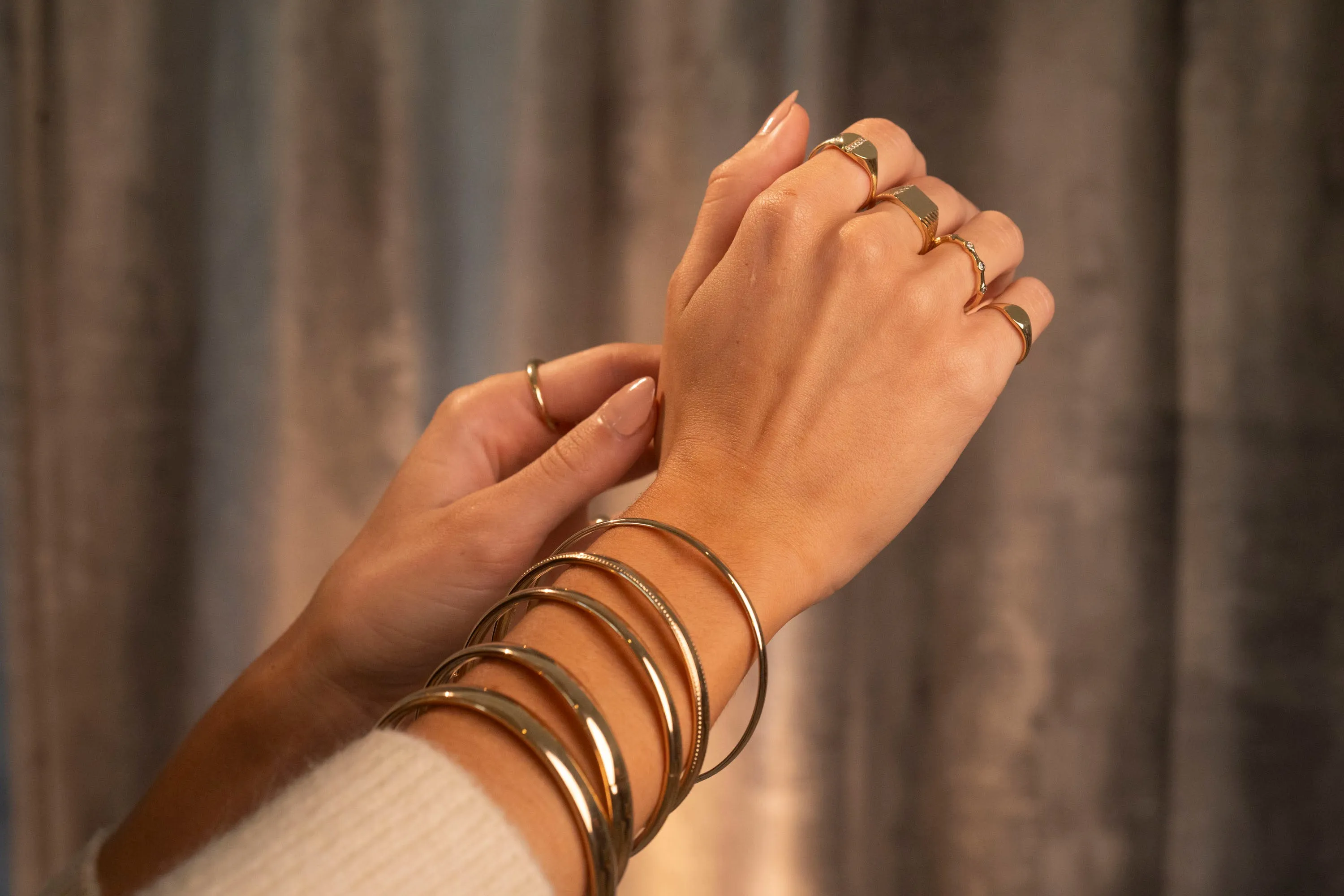 Gold Filled Avery Bangle | 3mm sold by RG product image thumbnail 5