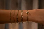 14k Thin Figaro Bracelet sold by RG