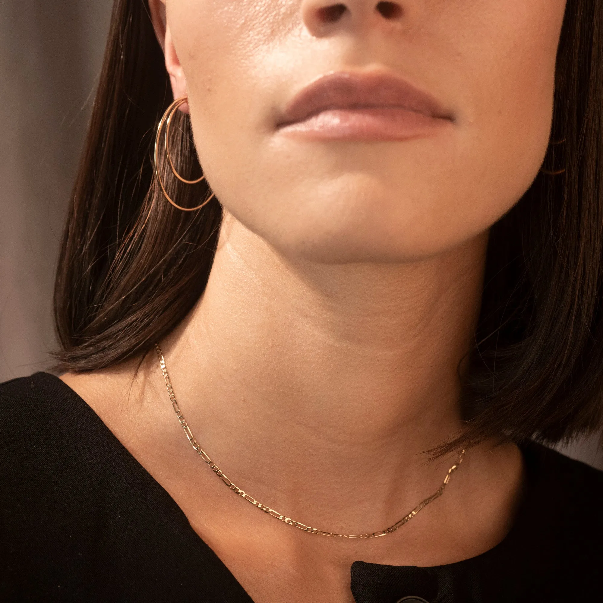 14k Thin Figaro Necklace sold by RG product image thumbnail 5