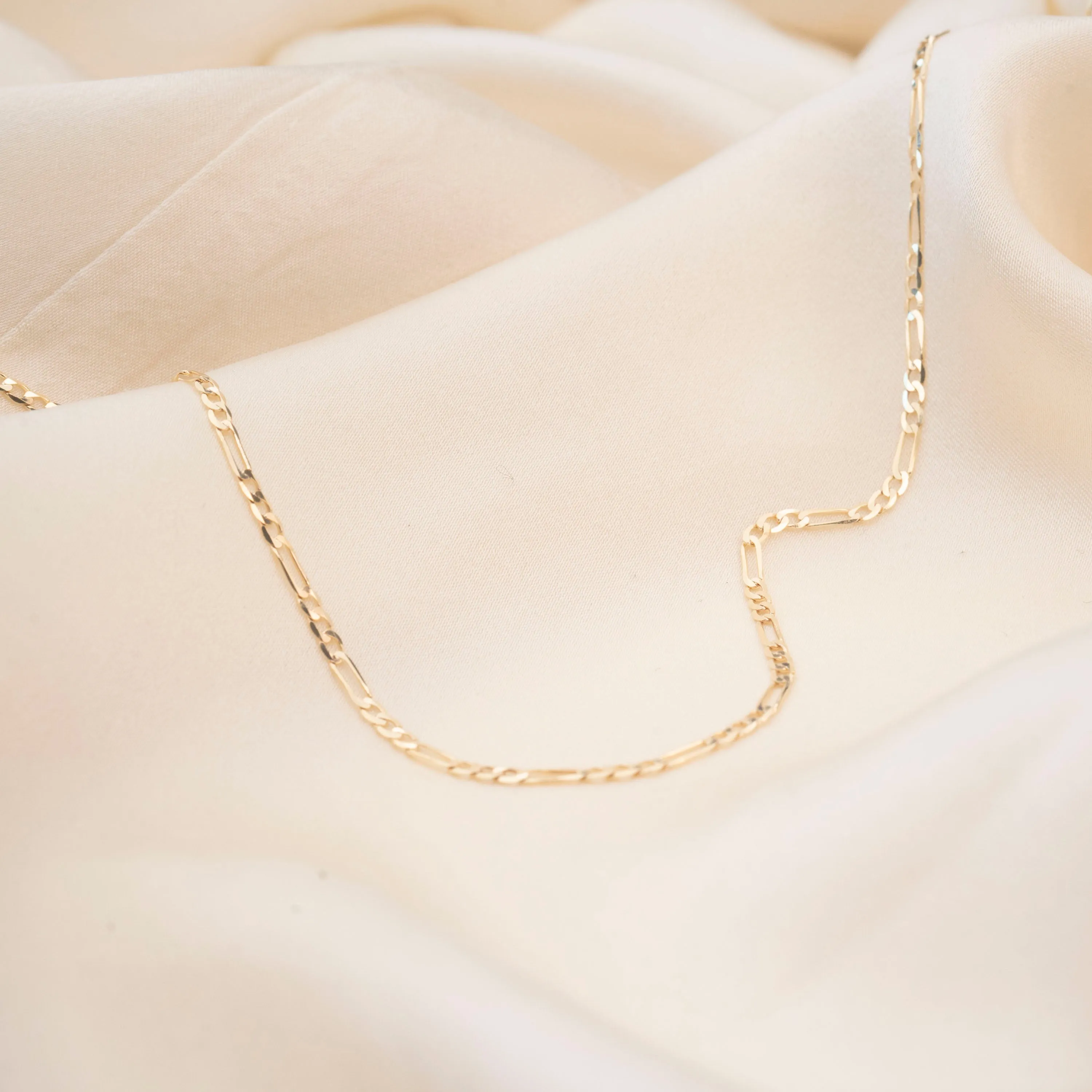 14k Thin Figaro Necklace sold by RG product image thumbnail 3