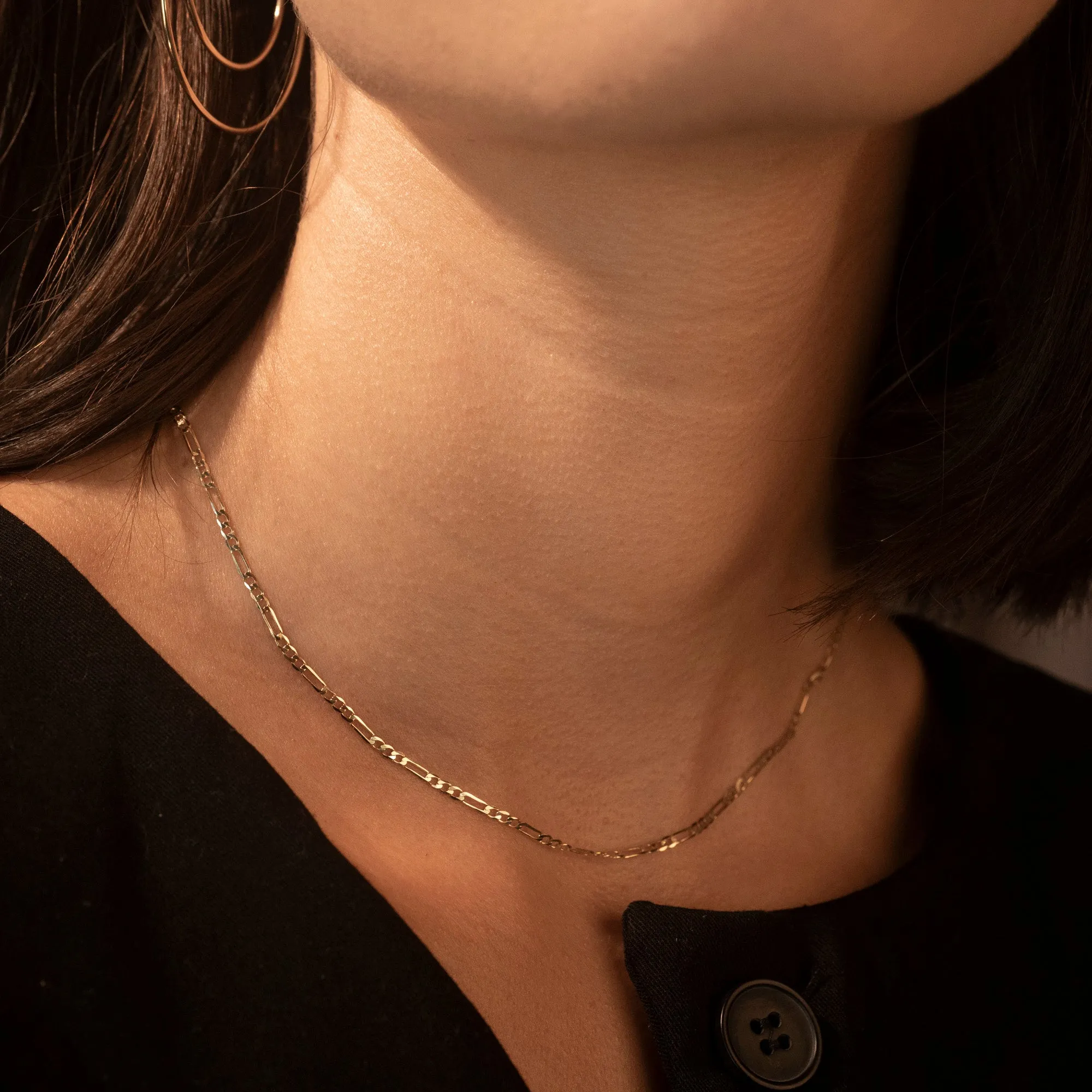 14k Thin Figaro Necklace sold by RG product image thumbnail 2