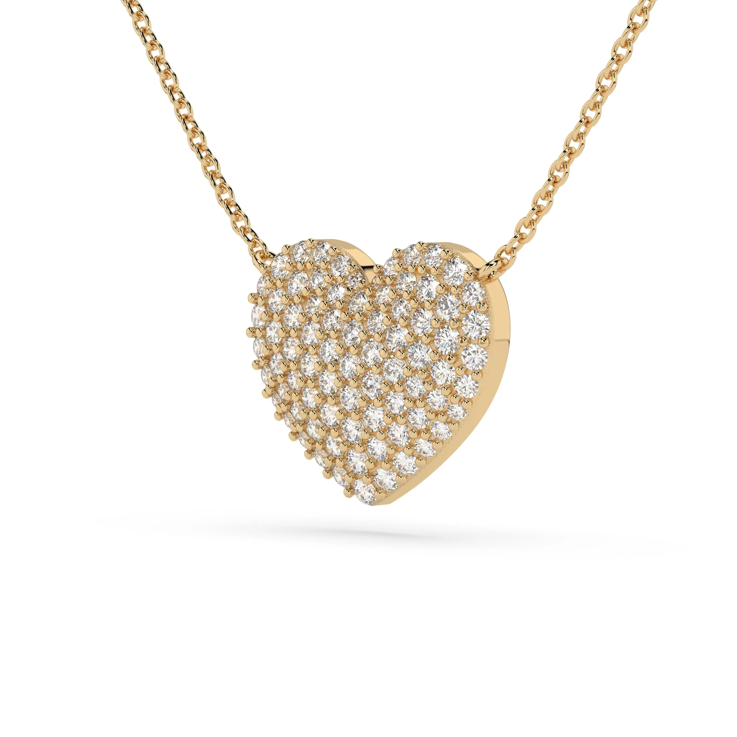 14k Large Diamond Puffy Heart Necklace sold by RG product image thumbnail 3