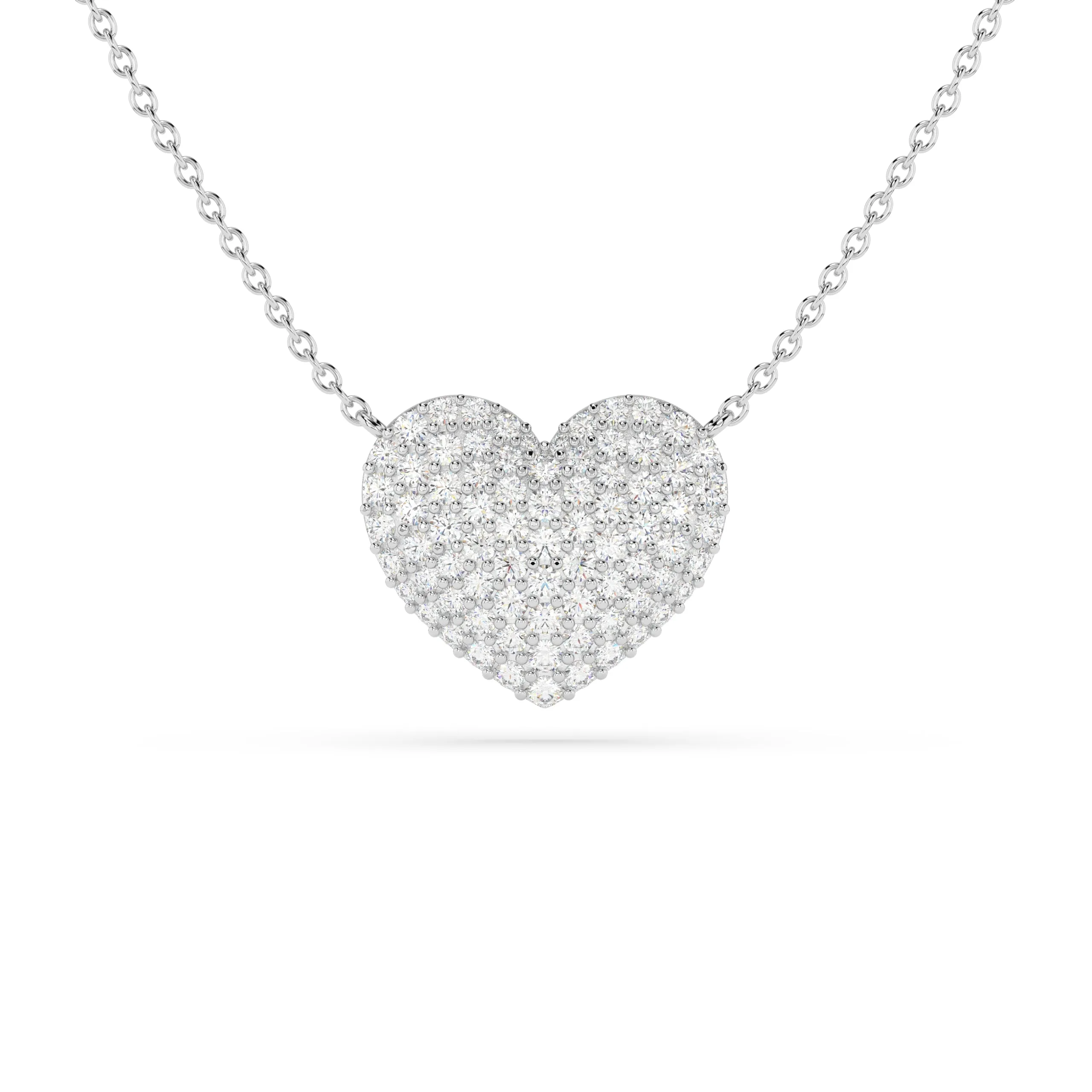 14k Large Diamond Puffy Heart Necklace sold by RG product image thumbnail 5