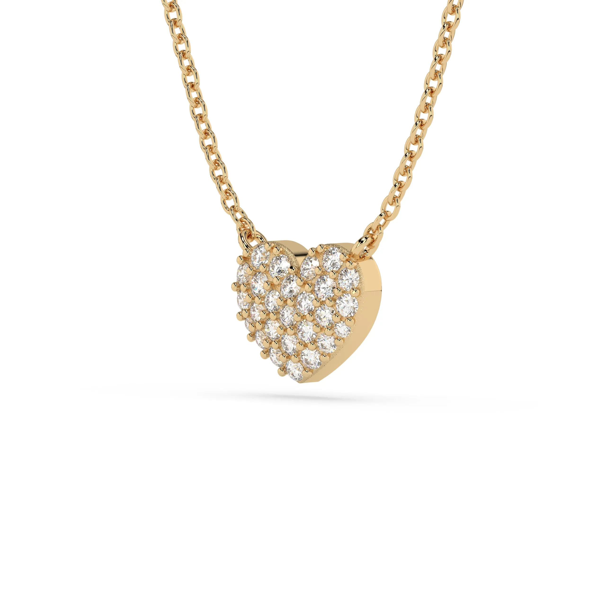 14k Diamond Puffy Heart Necklace sold by RG product image thumbnail 2