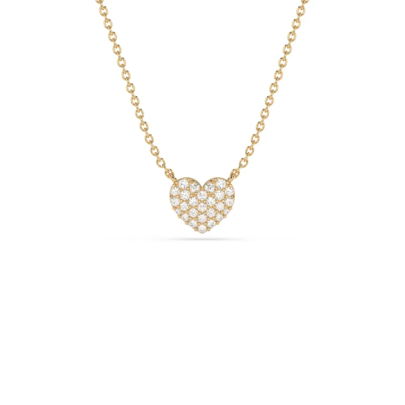 14k Diamond Puffy Heart Necklace sold by RG