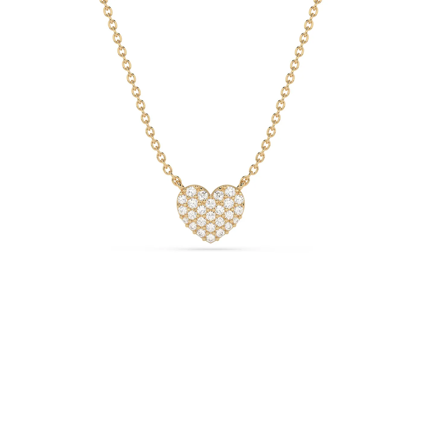 14k Diamond Puffy Heart Necklace sold by RG