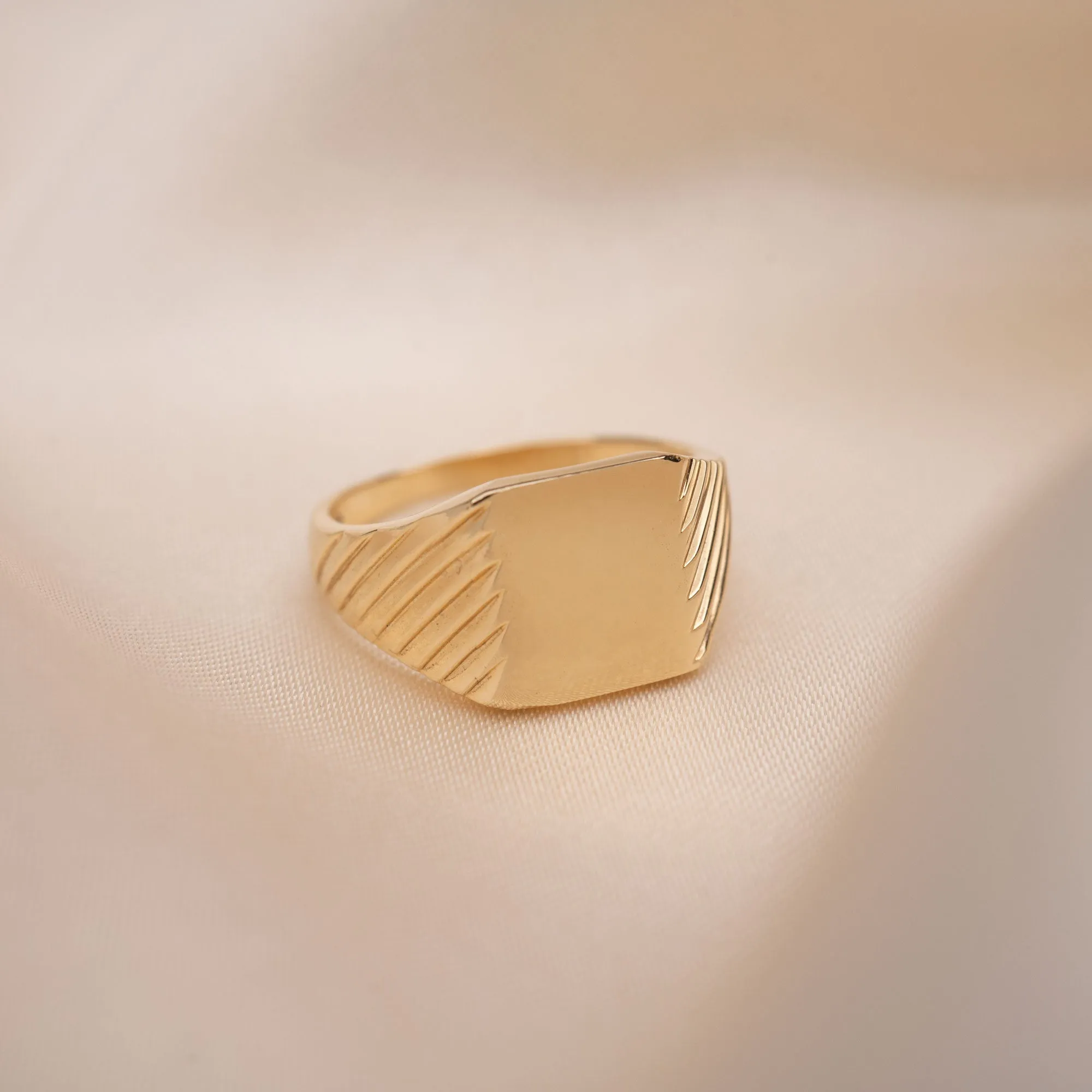 14k Square Signet Ring sold by RG product image thumbnail 5
