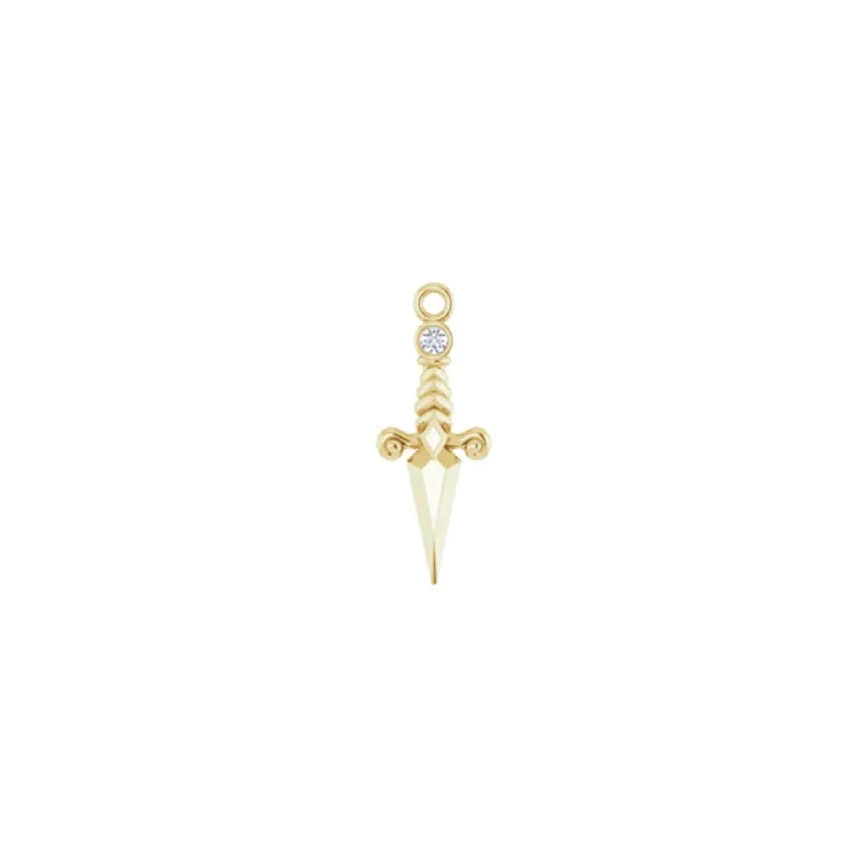14k Dagger Hoop Charm sold by RG
