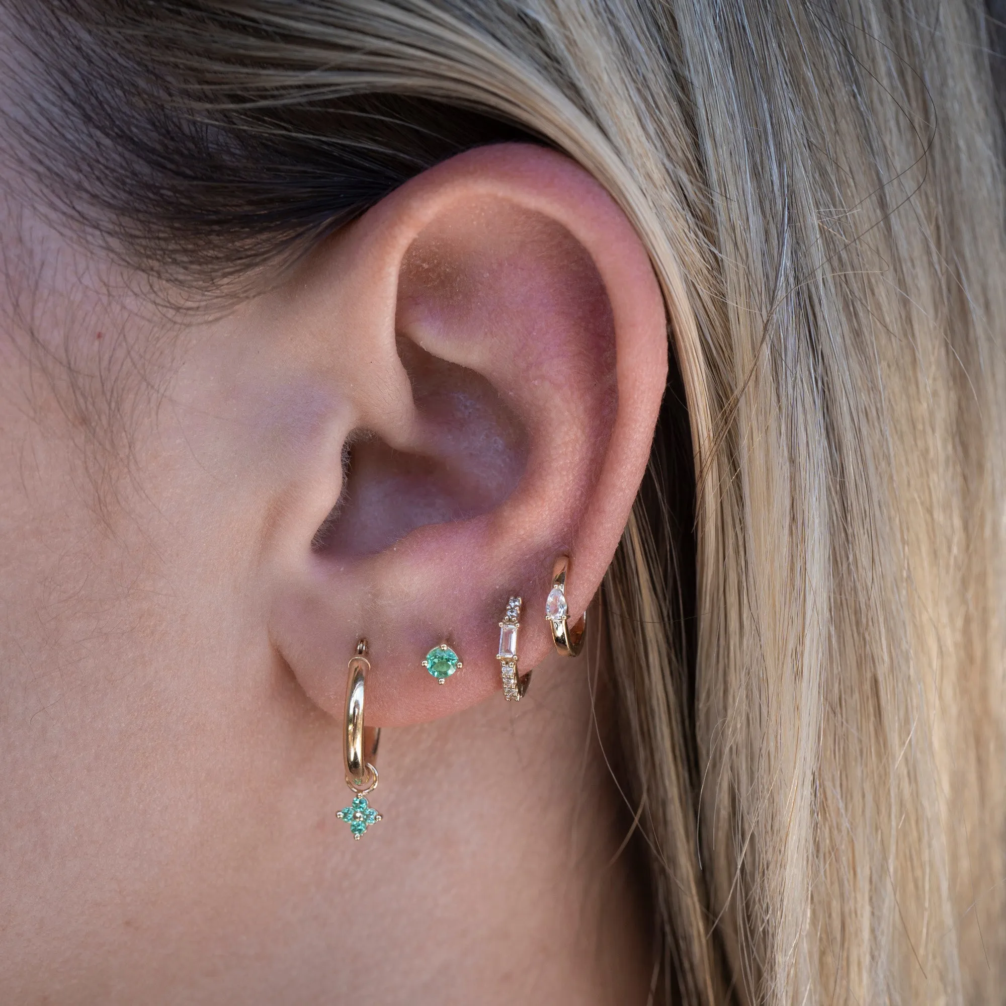 14k Emerald Hoop Charm sold by RG product image thumbnail 3