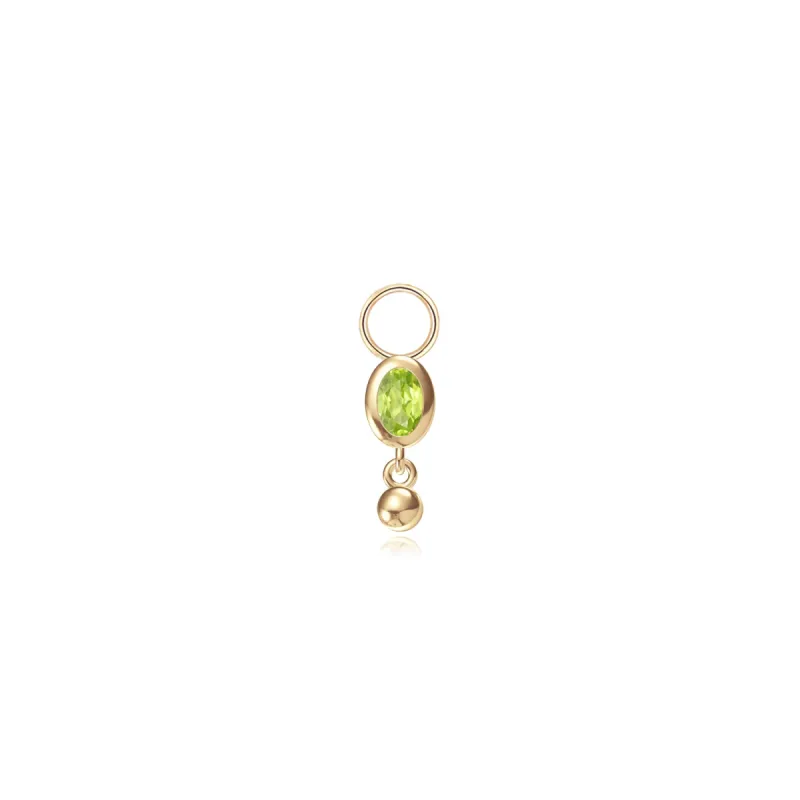 14k Peridot Hoop Charm sold by RG