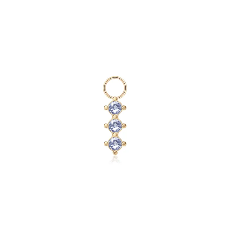 14k Tanzanite Hoop Charm sold by RG